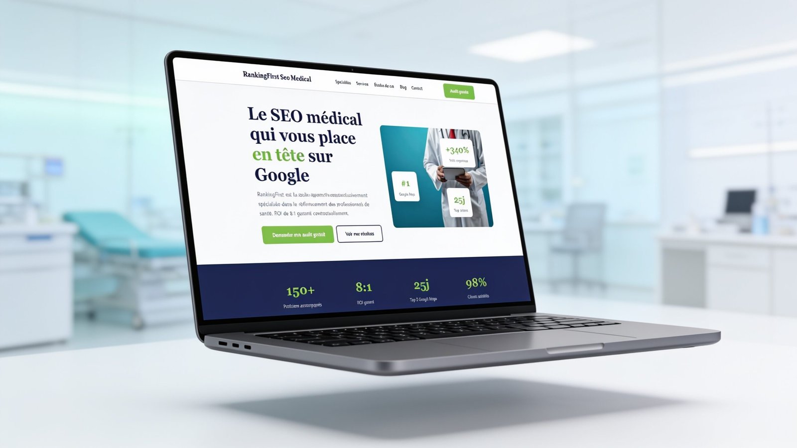 RankingFirst SEO Medical : un système d&rsquo;acquisition automatisé pour les professionnels de santé