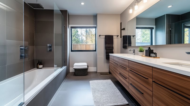 Salle de bain renovee moderne